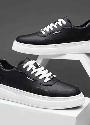 Scarpe casual da uomo in vera pelle, sneakers alla moda con lacci, comode scarpe da passeggio, calzature da skateboard maschili, tenis masculino