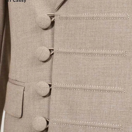 ST Cassy Elegant mens suits for wedding Slim fit Double Breasted Multiple buttons Casual Business Two-piece dress party outfit