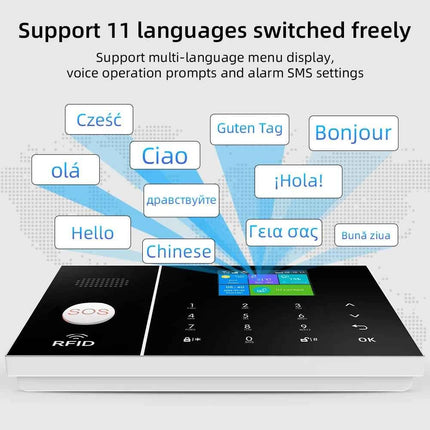 PGST TUYA Home Alarm System Smart Life APP Work Alexa Google WIFI 4G Wireless Safe Security for House 433MHz