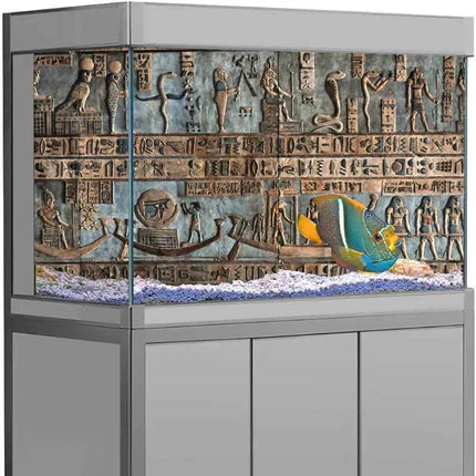 Aquarium Background Sticker, Rock Stone Wall HD Painting Wallpaper Fish Tank Backdrop Decorations PVC