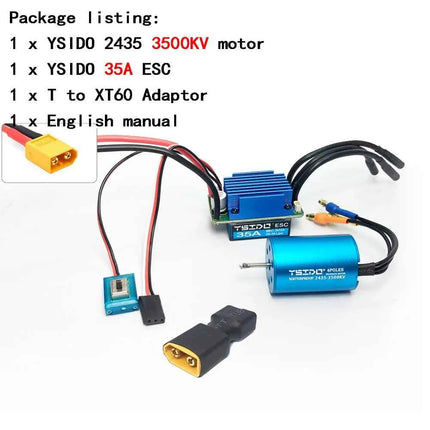 2435/2440/2838/2847 Brushless Motor 35A/45A ESC Combo for Wltoys 124016 Remo Hobby XLH Timaya Redcat 1/12 1/14 1/16 RC Boat Car