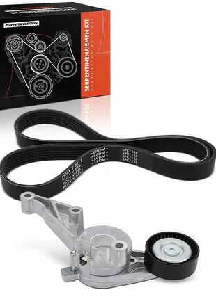Frankberg 1x Set di cinghie a nastro per VW Caddy 3 Transporter California T5 Camper Multivan V K036PK1138 7884-21628