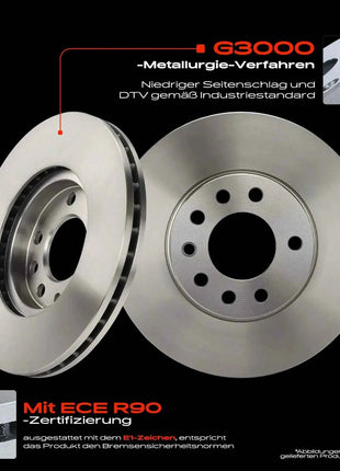 Frankberg 2x Dischi Freno 4x Pastiglie Freno Asse Anteriore Per Opel Astra H Caravan GTC Twintop Combo Tour Corsa C 1605996