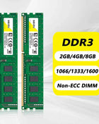 DDR3 4GB 8GB Desktop Memoria Ram 1066 1333 1600 1866Mhz PC3 1.5V 8500 10600 12800 240Pin Non-ECC DIMM Memory Ram For Intel & AMD