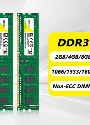 DDR3 4GB 8GB Desktop Memoria Ram 1066 1333 1600 1866Mhz PC3 1.5V 8500 10600 12800 240Pin Non-ECC DIMM Memory Ram For Intel & AMD