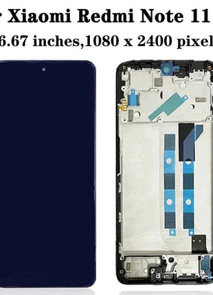 High Quality For Xiaomi Redmi Note 11 Pro LCD 2201116TG Touch Screen Digitizer with Frame For Redmi Note11Pro 5G 21091116I LCD