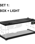 Acrylic Reptile Breeding Box with LED Lizards Snakes Winter Incubator with Heating Pads Reptiles Feeding Box Anti-escape Cages