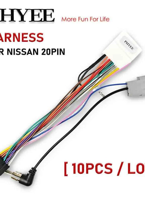 Adattatore Cablaggio 20 Pin per Nissan Qashqai J10 X-trail Versa Sentra Navara Frontier, SWC, Cavo Android 16 Pin Plug&Play, 10 Pezzi/Lotto