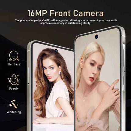 W&O A56 4GMobile phone 8000mAh 26MP Camera Cellphone  Smartphone Global Version Android 14 Dual SIM 7.3 Inch HD+ 16GB+1TB