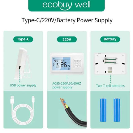 Tuya Smart Wifi Thermostat Wireless For Gas Boiler Room Thermostats Battery Operated Thermostat Wifi Smart  Alexa Google Home
