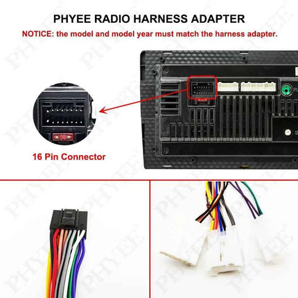 Cablaggio 16 Spille Connettore Spina Auto Android Unità Principale Cavo Adattatore per Toyota Corolla Camry RAV4 Hilux Land Cruiser Yaris