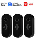 Tuya WiFi Vibration Sensor White Black Door Window Glass Broken Detector Home Security Anti-theft Smart Life APP Real-Time Alert
