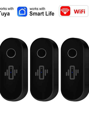 Tuya WiFi Vibration Sensor White Black Door Window Glass Broken Detector Home Security Anti-theft Smart Life APP Real-Time Alert