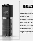 Aquarium Fish Tank Filter 4 in1 Water Purification Circulation Pump Small Built-in Submersible Pump Silent