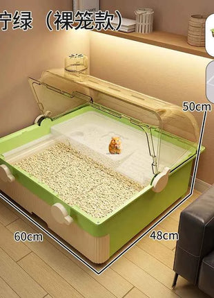 Hamster cage special oversized luxury villa golden bear wintering double-layer transparent basic cage flower branch mouse feedin
