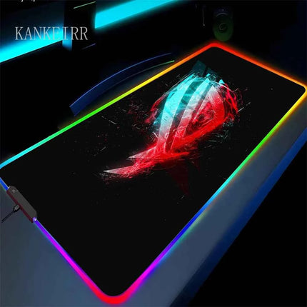 Mouse Pad Asus Rgb Gaming Mause Mat Anime Mats Gamer Rug Pc Xxl Cute Pads Large Game Keyboard Carpet Backlight Mousepad