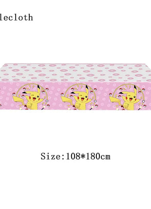 Forniture per decorazioni per feste di compleanno a tema Pokemon Cartoon Pokemon Go Stoviglie Tazze Piatti Palloncino Pikachu per bomboniere per baby shower