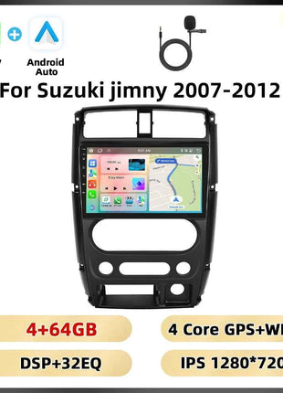 Podofo 8Core AI Voice Car Audio For Suzuki Jimny 2007-2012 Multimedia Player Android Auto Carplay WIFI 4G Bluetooth Car Stereo
