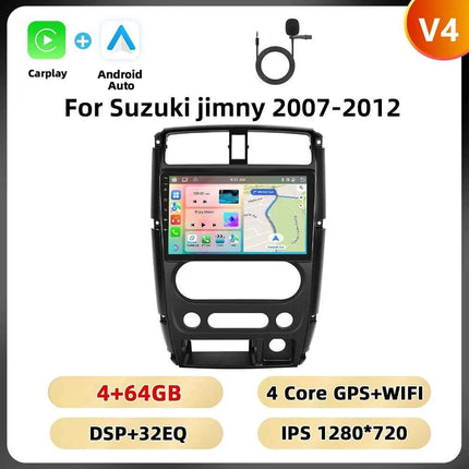 Podofo 8Core AI Voice Car Audio For Suzuki Jimny 2007-2012 Multimedia Player Android Auto Carplay WIFI 4G Bluetooth Car Stereo