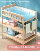 Diaper Changing Tables Solid Wood Baby Care Table Massage Bath Integrated Multifunctional Baby Bed Changing Table