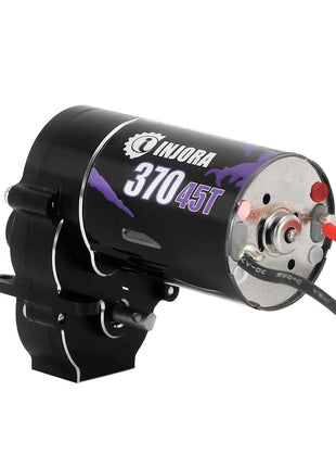 INJORA CNC Aluminum Complete Transmission with 370 Brushed Motor 45T for 1/18 RC Crawler TRX4M Upgrade