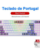 E-YOOSO Z94 USB Mechanical Gaming Keyboard Wired Monochrome Backlit 94 Key Russian Brazilian Portuguese for Compute Laptop PC