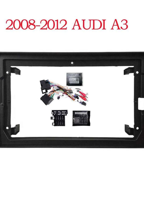 Auto Radio Fascias Telaio Per Audi A3 S3 RS3 RNSE-PU 2003-2013 9 pollici 2Din Stereo Pannello Cablaggio Cavo di Alimentazione Canbus Decoder