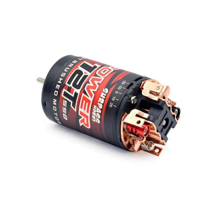 SURPASS HOBBY 550 3-Slot Brushed Motor 12T 14T 20T 25T 30T 35T 3.175mm Shaft for 1:10 Traxxas SCX10 RC Crawler KM2 Model Car