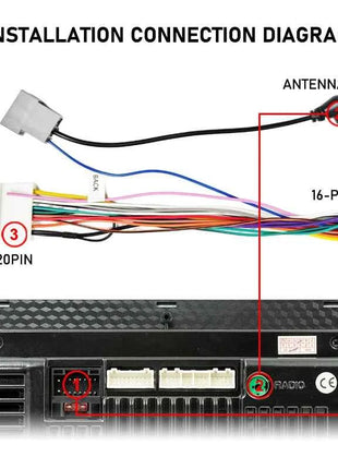 Adattatore Cablaggio 20 Pin per Nissan Qashqai J10 X-trail Versa Sentra Navara Frontier, SWC, Cavo Android 16 Pin Plug&Play, 10 Pezzi/Lotto