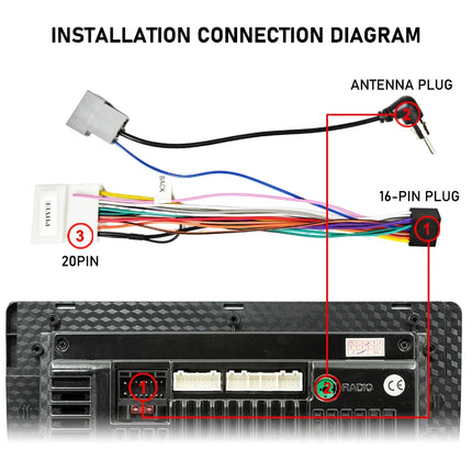 Adattatore Cablaggio 20 Pin per Nissan Qashqai J10 X-trail Versa Sentra Navara Frontier, SWC, Cavo Android 16 Pin Plug&Play, 10 Pezzi/Lotto