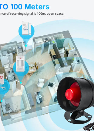 KERUI Tuya Smart WIFI Sistema di Allarme di Sicurezza Kit 110dB Wireless Forte Sirena Interna/Esterna Corno Casa Antifurto Sensore Porta di Movimento