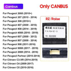 Accessori per cavi radio Android a 16 pin per Peugeot 2008 3008 308 307 Citroen C5 C4 C3 Cablaggio Adattatore scatola decodificatore CANBUS