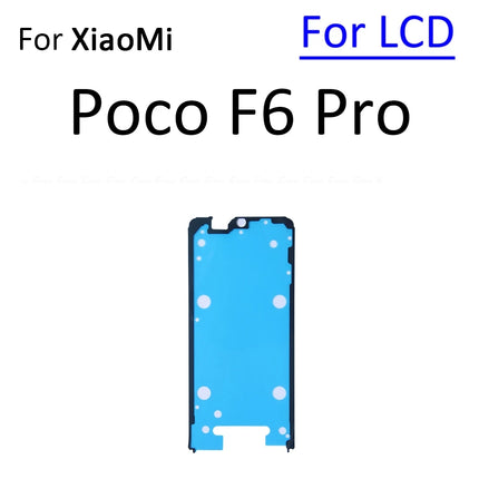 Per Xiaomi Poco F5 F6 M6 X6 Pro Mi Civi 1S 2 3 4G Display LCD Schermo Posteriore Della Copertura Dell'alloggiamento Adesivo Nastro Colla Parti