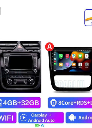 Android 16 For VW Volkswagen Scirocco 3 III Mk3 2008-2014 9 inch 8 Core WIFI Bluetooth Auto Navigation System Radio Multimedia
