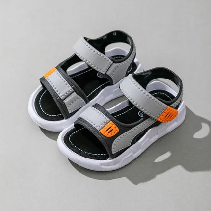 2023 Sandali in pelle per ragazzi estivi per bambini Scarpe per bambini Scarpe da spiaggia piatte per bambini Sport Sandali per bambini casual morbidi antiscivolo