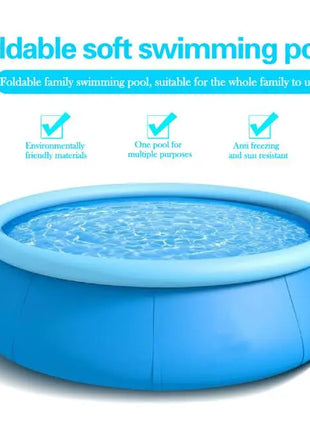 Inflatable Pool, Square Bracket Pool, Round Pool, Outdoor Family Pool, Water Play Pool for Bathing