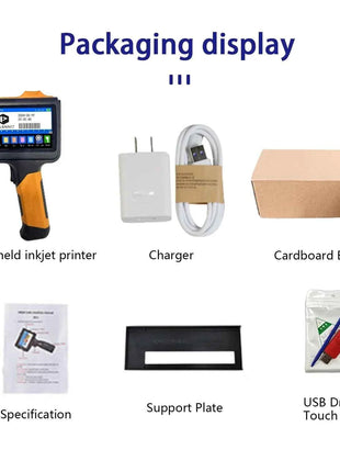 EURANNIT E19 12.7mm Portable Printer Handheld Thermal Inkjet Printer Portable Expire Date Counter QR Barcode Logo Coding Machine