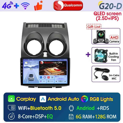 Srnubi Android Qualcomm 8 Core Carplay Auto Stereo For Nissan Qashqai J10 2006 - 2013 Carplay 4G GPS Wifi Car Multimedia