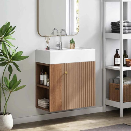 Bathroom Furniture Washbasin with Sink Cabinet 55 Cm, Sink Cabinet, Hanging Sink Cabinet White, Small Guest Bathroom Furniture