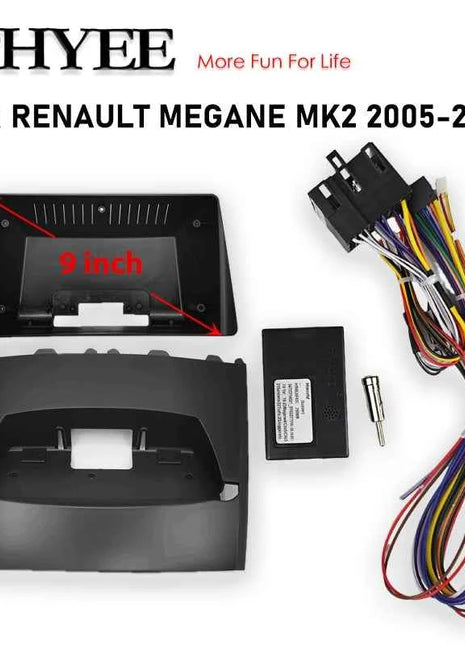 Adattatore per cablaggio Telaio pannello decodificatore CAN Bus, ritenzione display SWC PDC, P&P 16 pin Android, per Renault Megane II Fase 2