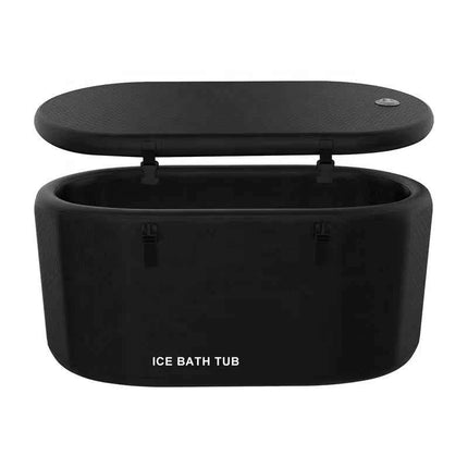 Vasca Gonfiabile Portatile per Immersione in Acqua Fredda, per Uso Interno ed Esterno, con Copertura e Bacino, per Atleti, Spa e Massaggi