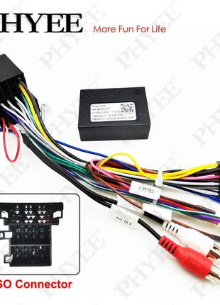 Adattatore per cablaggio ISO CAN Bus Decoder connettore a spina a 16 Pin RCA Audio Car Android Head Unit cavo di cablaggio per Audi A3 8P A4 B7