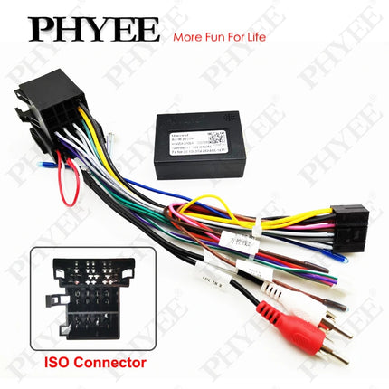 Adattatore per cablaggio ISO CAN Bus Decoder connettore a spina a 16 Pin RCA Audio Car Android Head Unit cavo di cablaggio per Audi A3 8P A4 B7