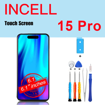 PINZHENG Schermo di alta qualità INCELL LCD OLED per iPhone 14 Pro 15 Plus 13 Pro Max Display per sostituzione iPhone con strumenti