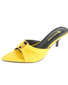 2024 New Women's Summer Pointed Toe Fish Mouth High Heel Slippers Non-slip Outdoor Sexy Slippers GJ Metal Decorative Single Shoes