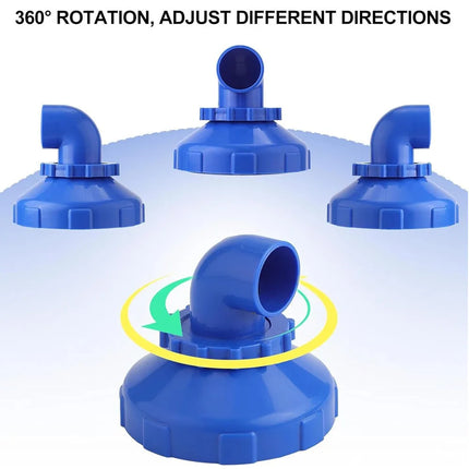 2 Pezzi Ugello di Ritorno per Piscina Girevole a 360 Gradi, Ricambio per Ugelli di Scarico Piscina Intex Bestway, Accessori