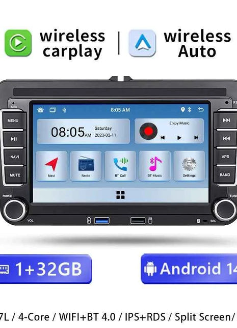 Wireless Carplay Android 14 Auto Radio for Volkswagen VW Passat B6 B7 CC T5 Tiguan Touran POLO GOLF 56 Multimedia GPS NaviScreen