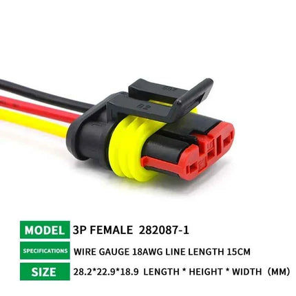 5/20/100sets HID Waterproof Connectors 1/2/3/4/5/6 Pin Car Electrical Wire Connector Plug Truck Harness with 15CM Wire Cable