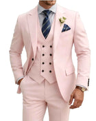 Abito Uomo 3 Pezzi Doppio Petto Slim Fit - Tuxedo Matrimonio e Gala