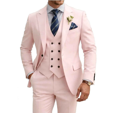Abito Uomo 3 Pezzi Doppio Petto Slim Fit - Tuxedo Matrimonio e Gala